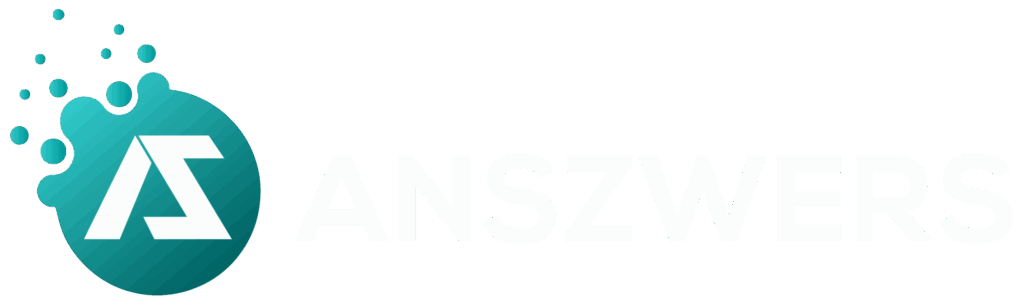 anszwers logo (white name
